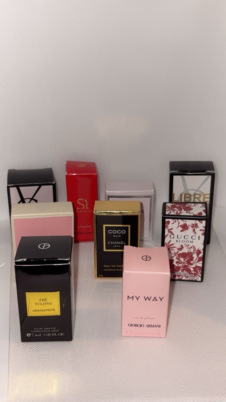 Giorgio Armani Chanel Gucci Sample Spray My Way Coco Noir Chance Bloom EDP EDT