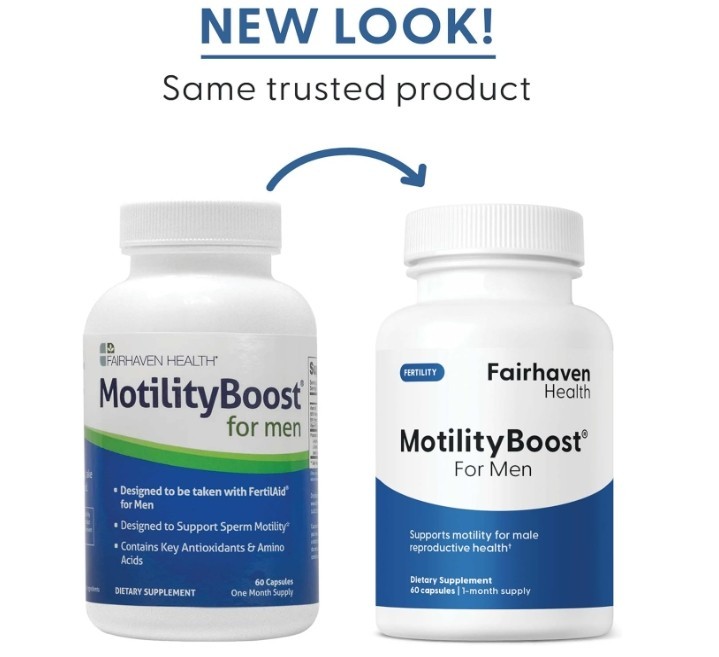 Motility Boost for Men, 2 PACK, Support Sperm Motility, 60 capsules (120 total!)