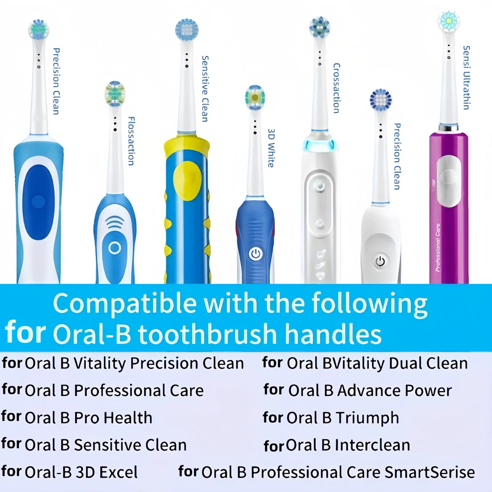 20 Pack Toothbrush Heads Compatible With Oral B Braun Electric Toothbrush