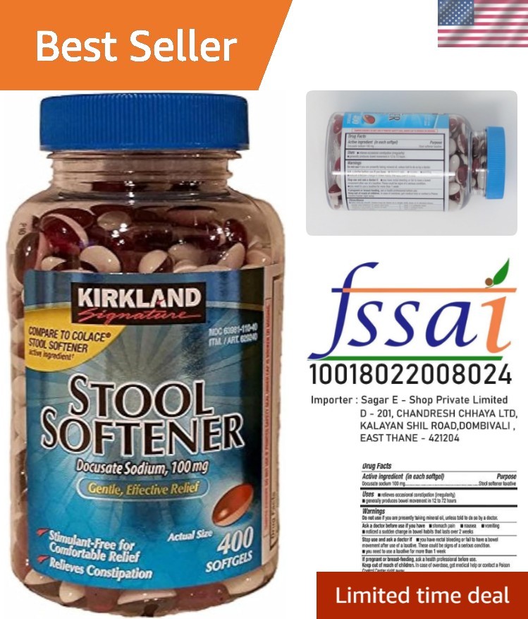 Signature Stool Softener 100 mg, 400 Softgels