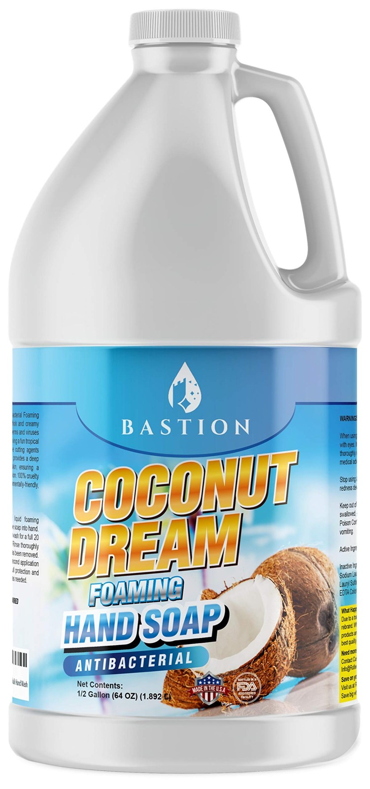 Antibacterial Foaming Hand Soap Coconut Dream 1/2 Gallon 64 oz Refill Jug