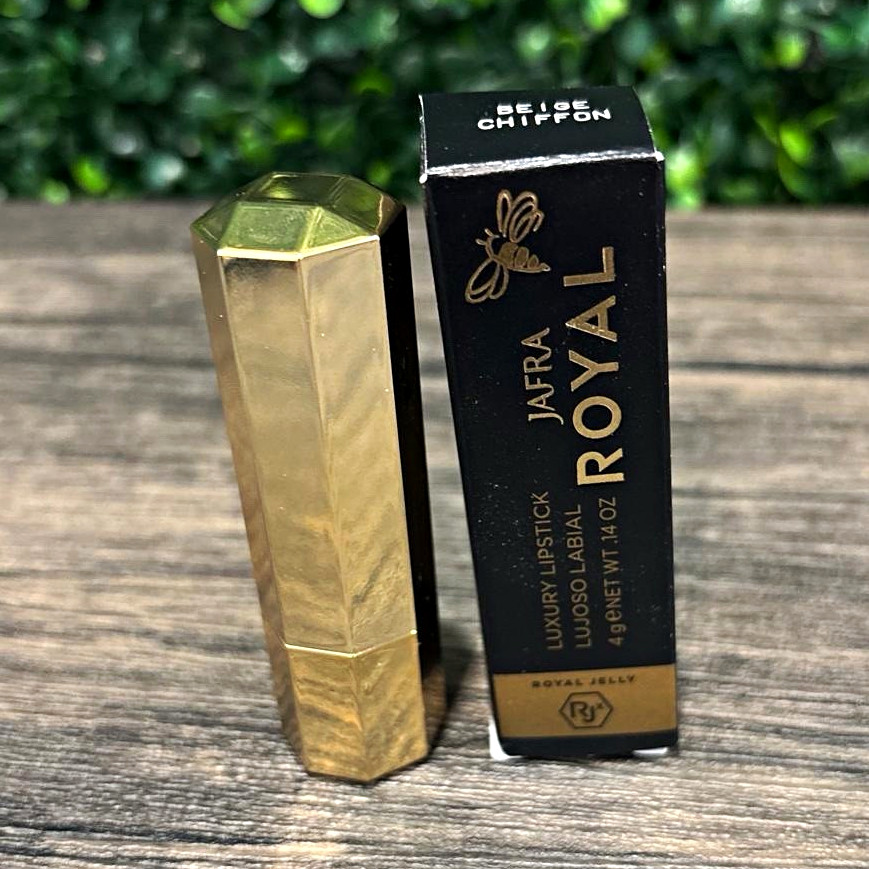 JAFRA Royal Luxury Lipstick Royal Jelly Beige Chiffon Pink Cream Stick 0.14 oz