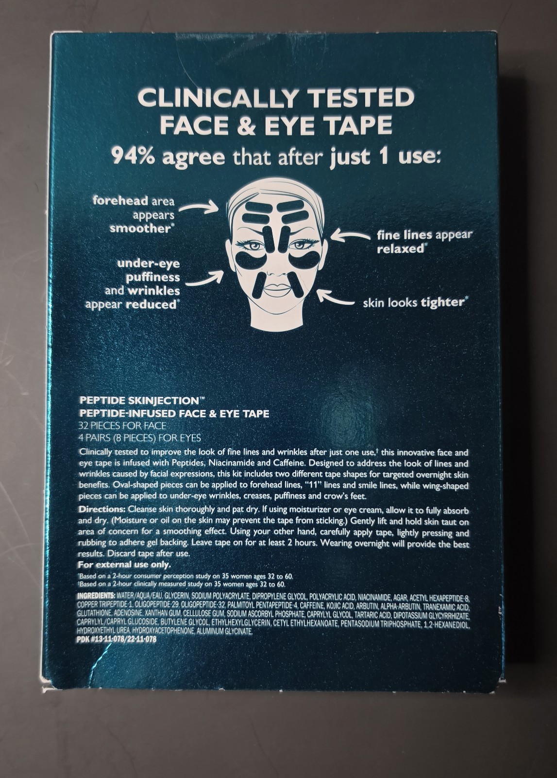 Peter Thomas Roth Peptide Skinjection Peptide-Infused Face & Eye Tape 32ct