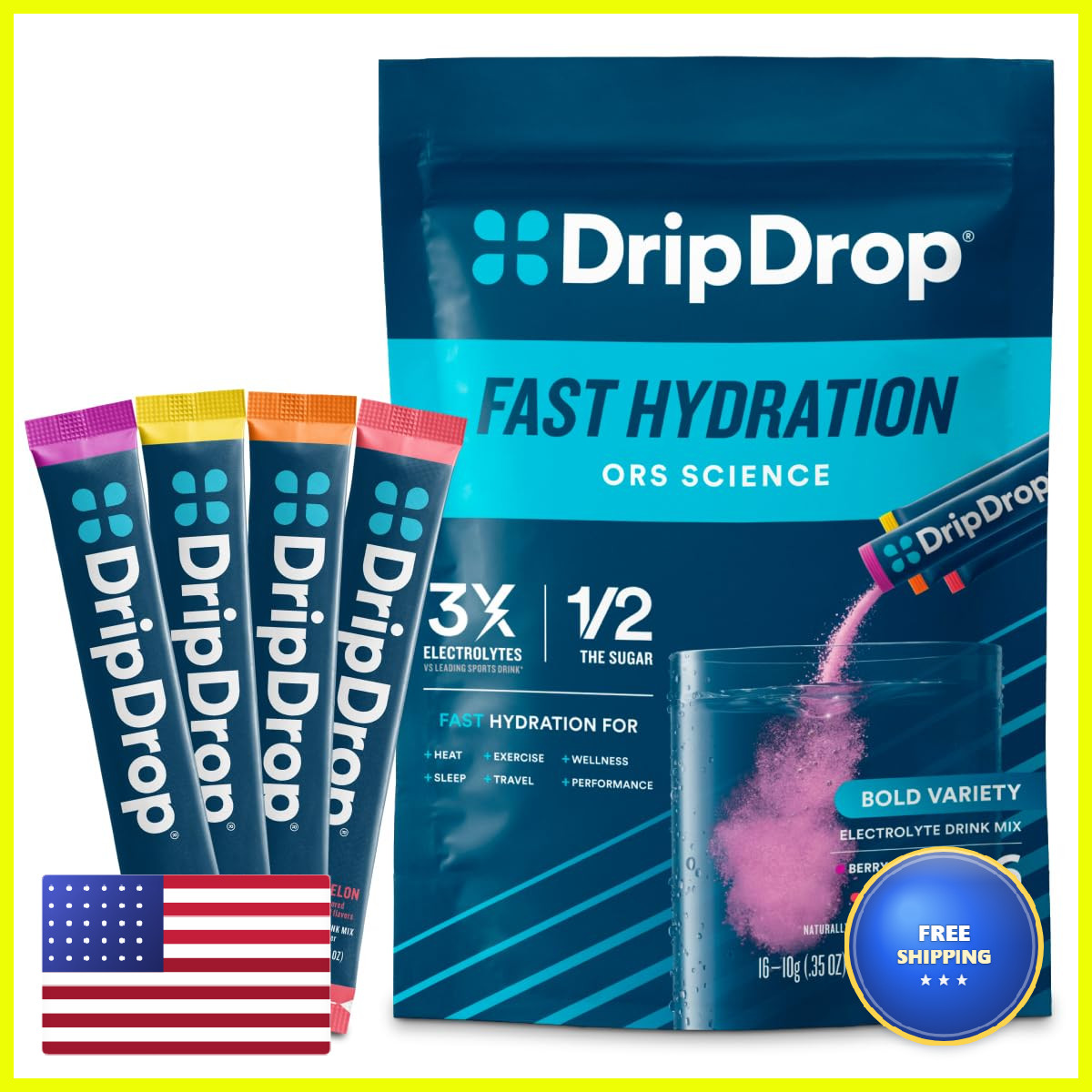 Dripdrop – – Electrolytes Powder Drink Mix –