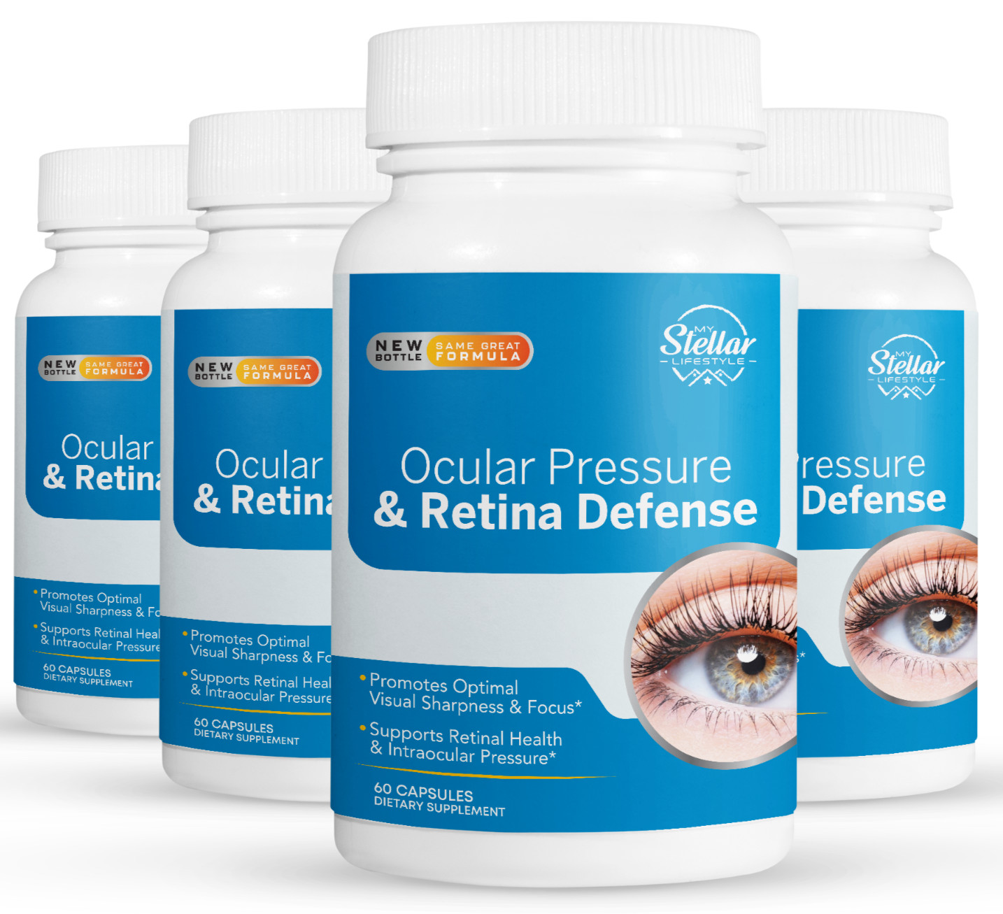 4 Pack Ocular Pressure & Retina Defense, salud intraocular-60 Cápsulas x4