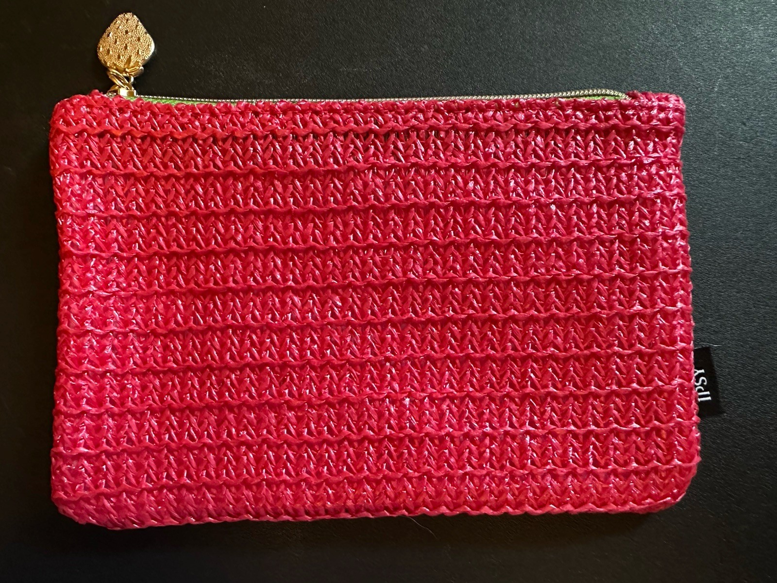 IPSY March 2025 Hot Pink Woven Zipper Makeup Bag – Bag ONLY No Product