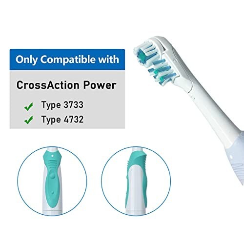 Sensitive Replacement Toothbrush Heads Compatible with Oral-B Cross Action Power