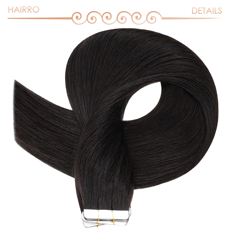 20/30/40PCS Tape In Real Remy Human Hair Extensions Invisible Skin Weft Thick US