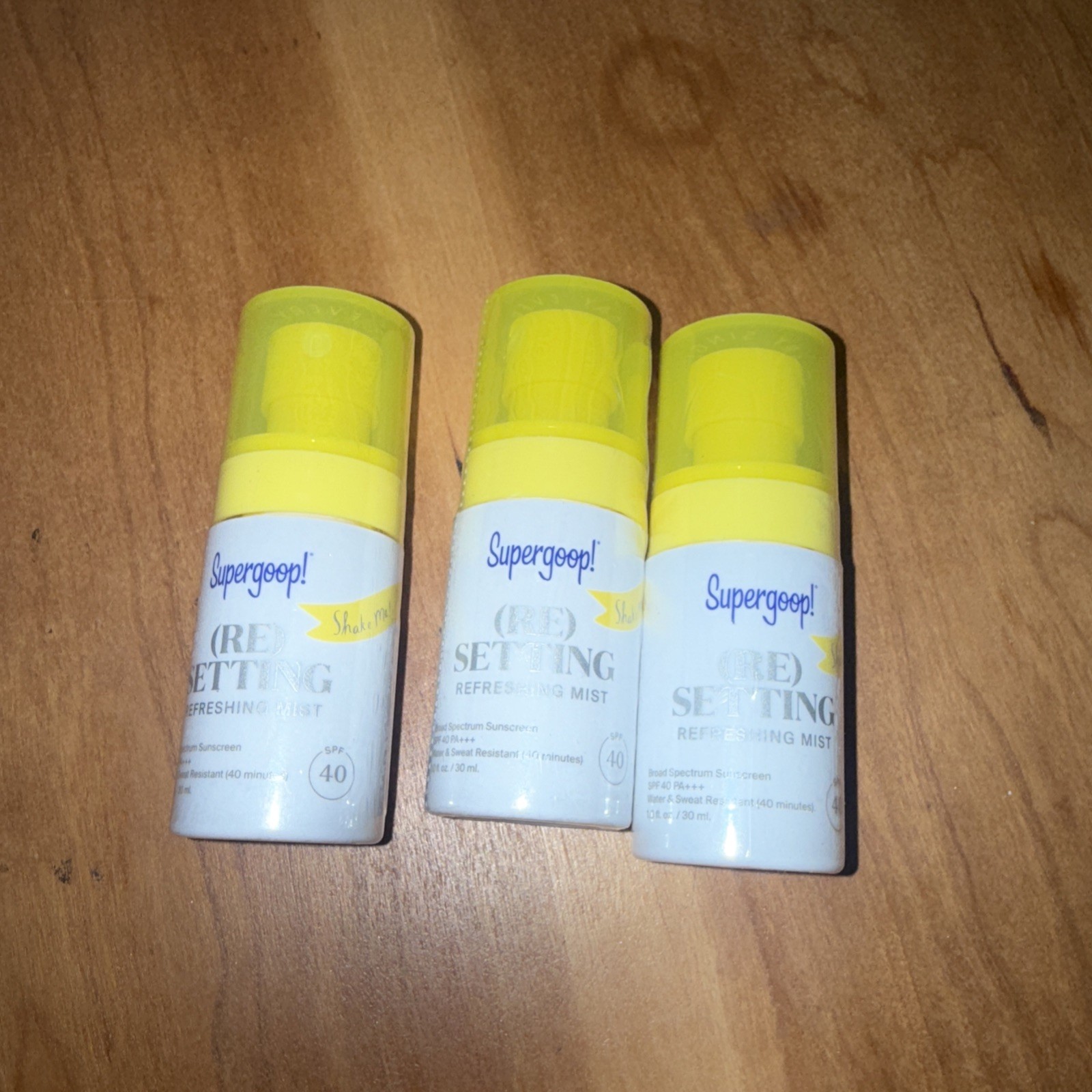 3x Supergoop! Resetting Refreshing Mist SPF 40 1.0 fl. oz / 30 mL NEW Exp 5/25