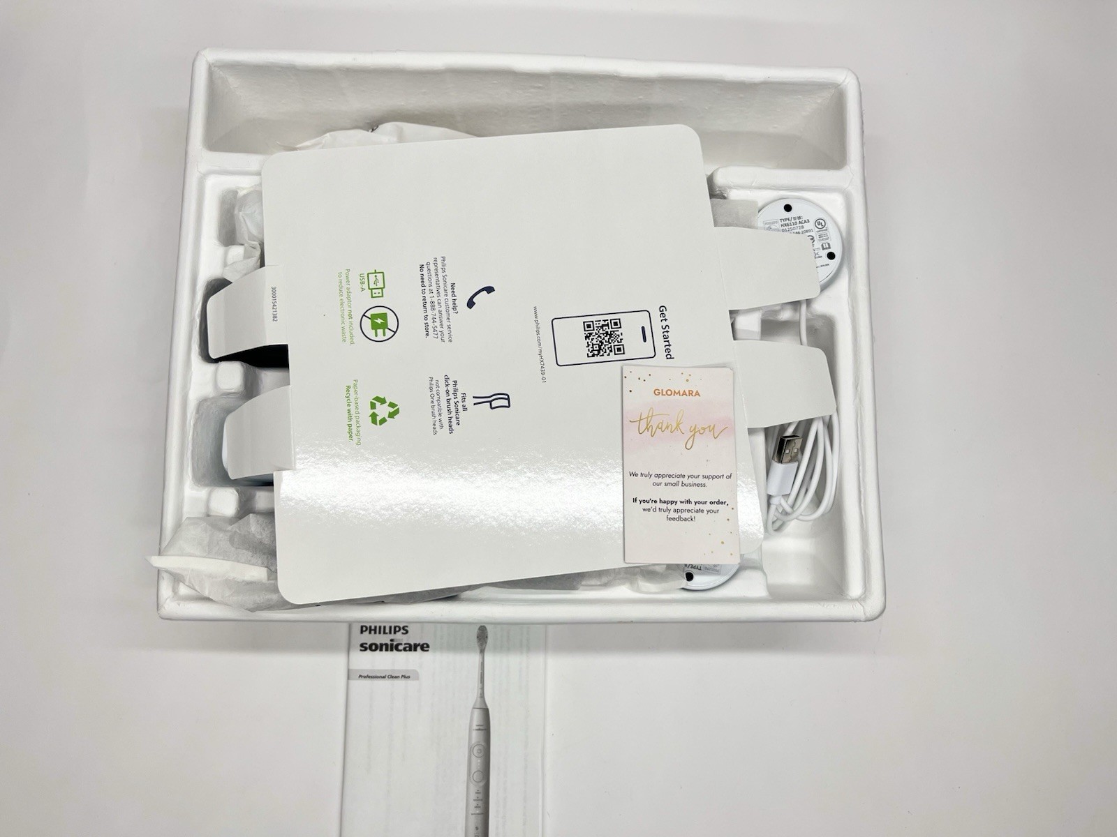 Philips Sonicare Professional Clean Plus Toothbrush 2Pk Black White OEM