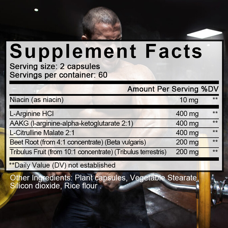 Enhance Athletic Performance Nitric Oxide Capsules Stimulat Physical Potential