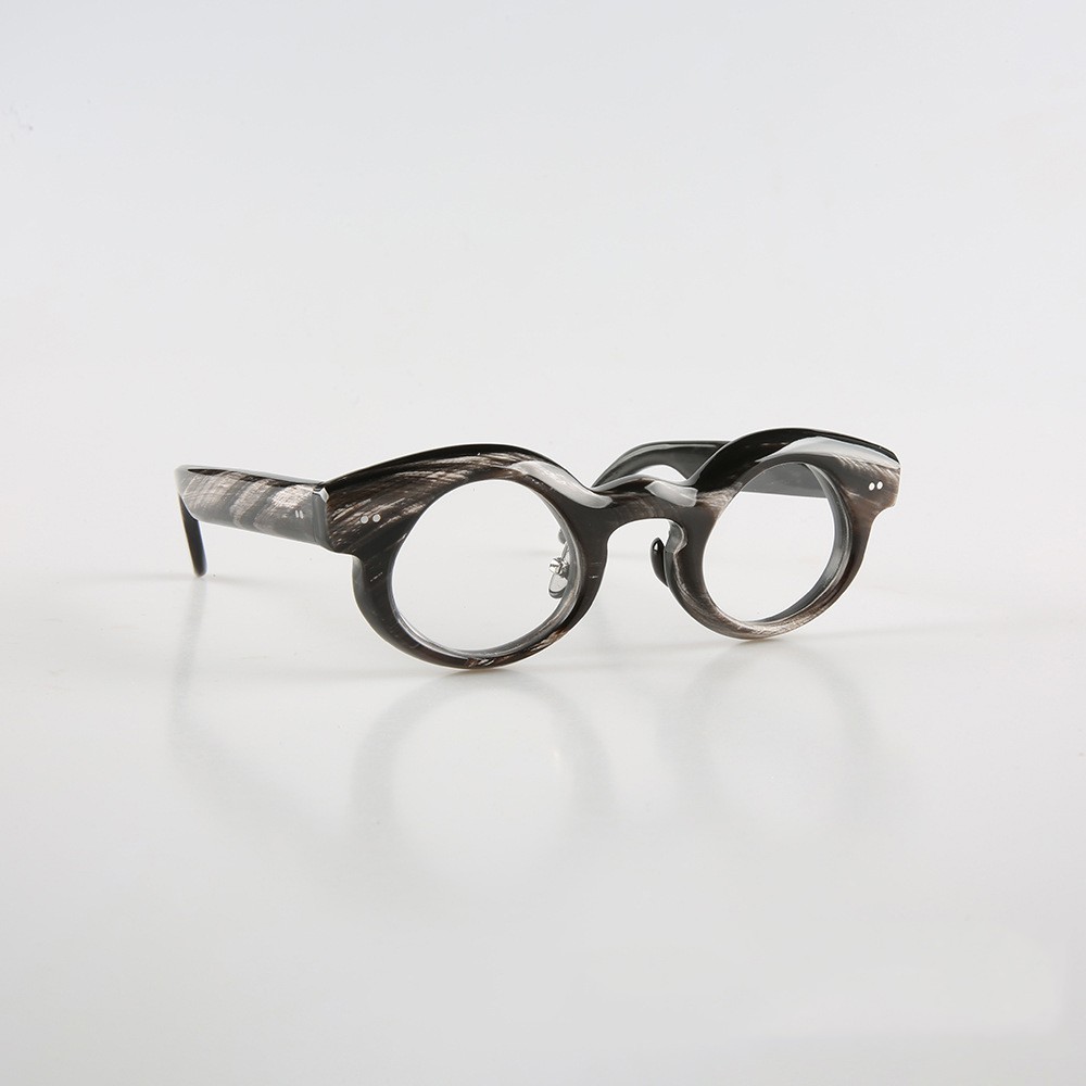 Man Eyeglass Frames Retro Irregular Thick Handmade Buffalo Horn Glasses Frame