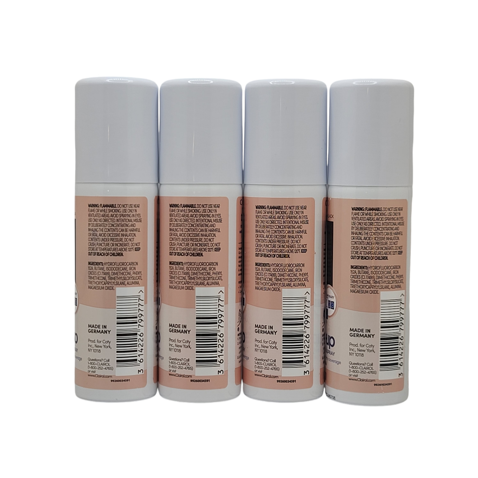 2 Pack Clairol Root Touch Up Spray Twin Packs Black 1.8 oz. Ea. 4 Bottles