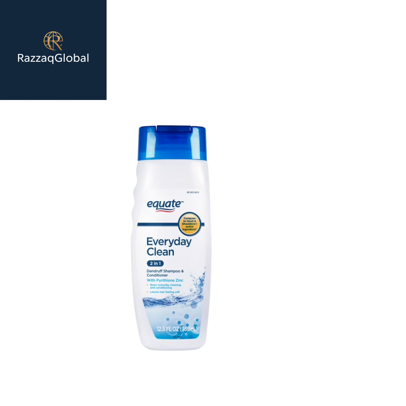 Equate 2-in-1 Dandruff Shampoo & Conditioner, Pyrithione Zinc, 12.5 fl oz
