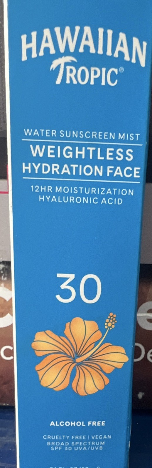 Hawaiian Tropic Weightless Hydration Face Sunscreen Mist SPF 30 5 fl oz