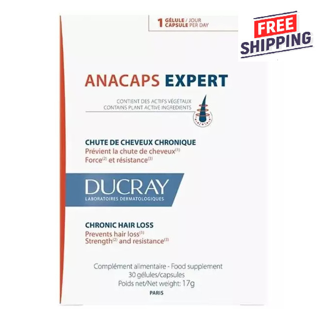 Ducray Anacaps Expert Chronic Hair Loss 30 Capsules 1 Month Supply Exp 01/2026