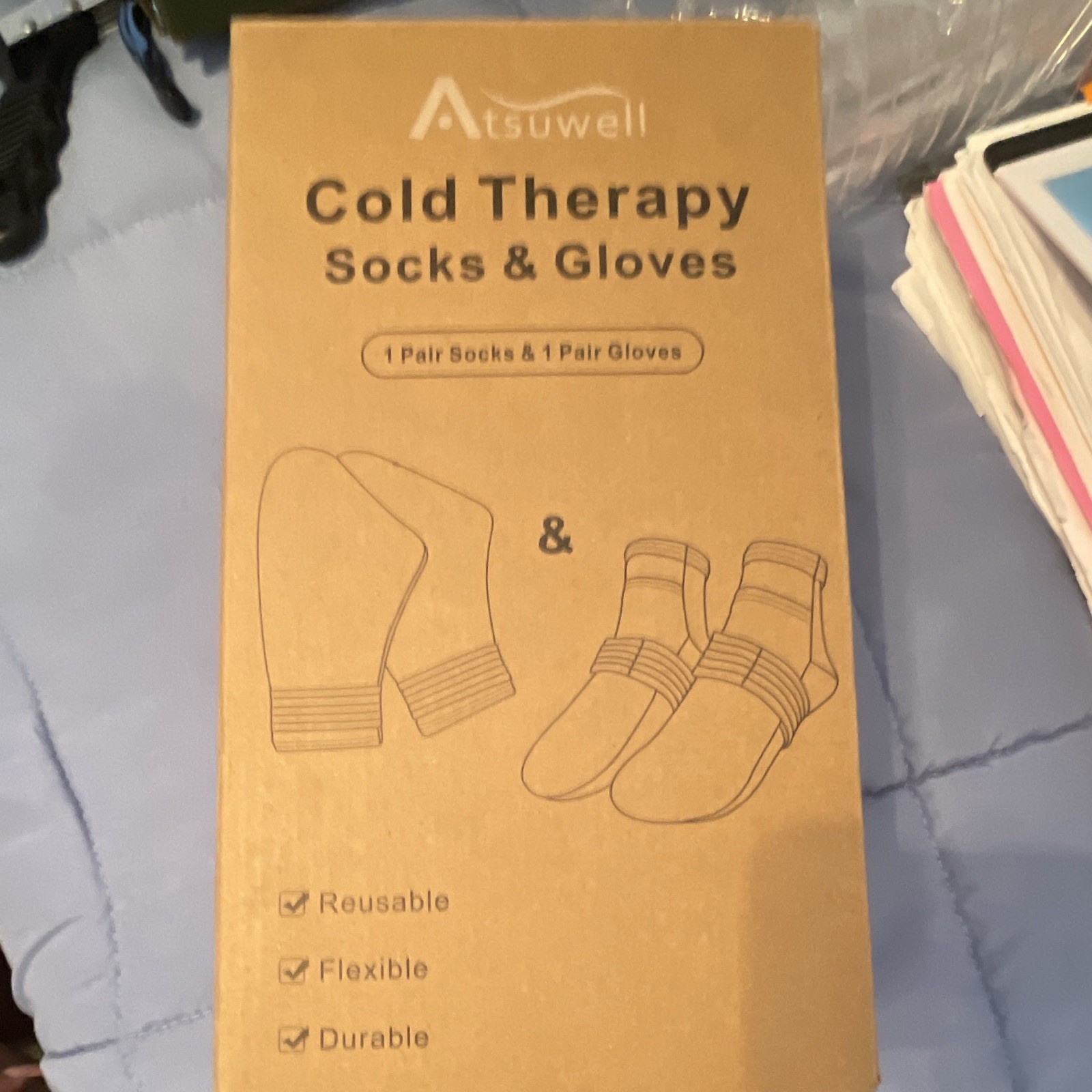 Aromell Hot/Cold Therapy Socks & Gloves Cold Packs for Cold Therapy Relief