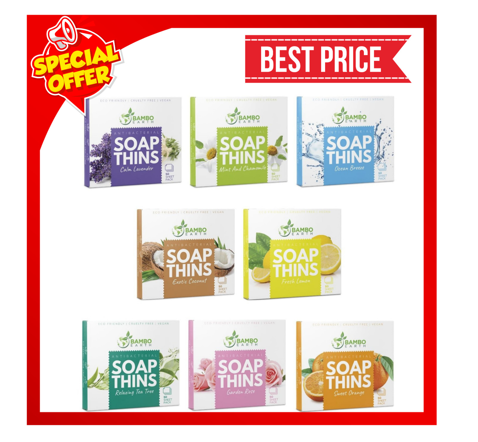 400 Sheets Portable Paper Soap Strips Travel Hand Wash Dissolvable 8 Pack