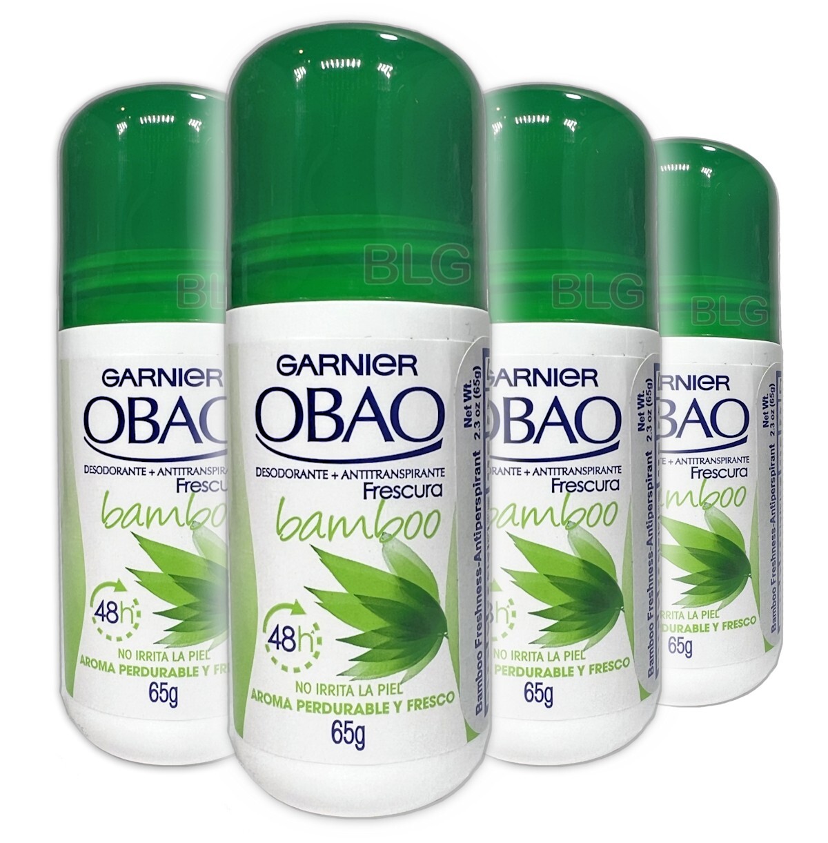 Garnier OBAO BAMBOO FRESHNESS 48Hours Deodorant Antiperspirant Roll-Ons 4-Pack