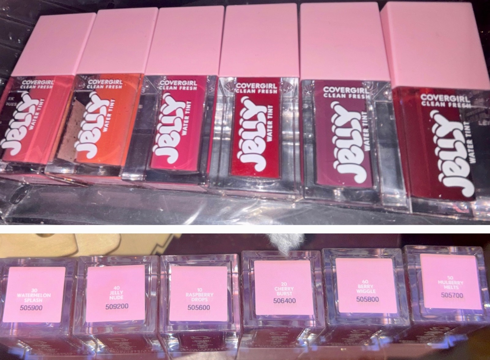50 pieces mixed color lot. CoverGirl JellyWater Lip&Cheek Tint.Retail $11 each!