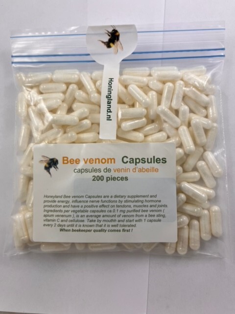 Bee Venom Capsules, Cápsulas de Veneno de abejas , Veleno d’api, 200 pieces