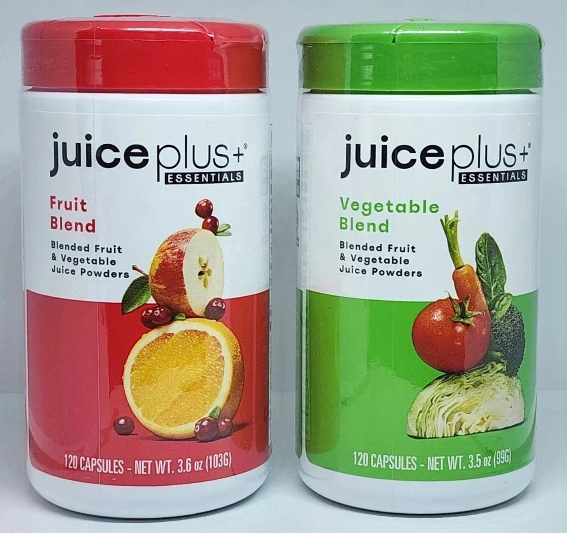Juice Plus+ – 1 Each Blended Fruit & Veg Juice Powders 120 ea/240 Caps