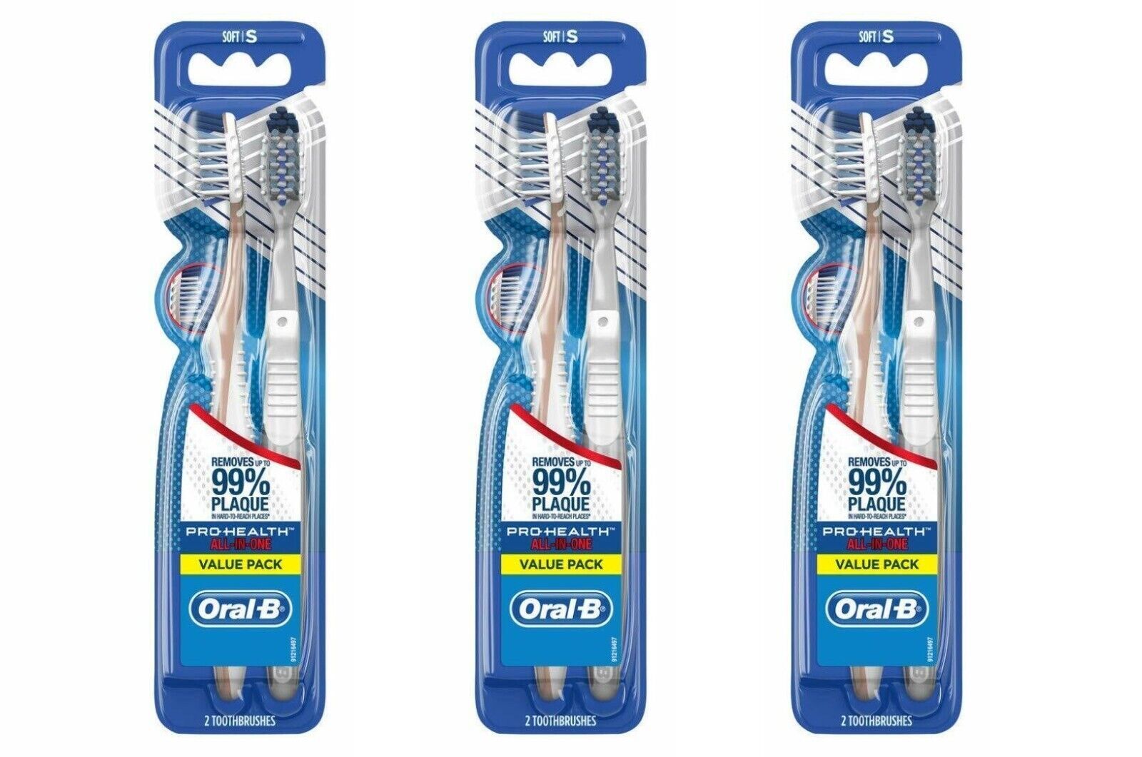 BL Oral-B Toothbrush All-In-One Soft Value Twin Pack (54390)PACK OF 3