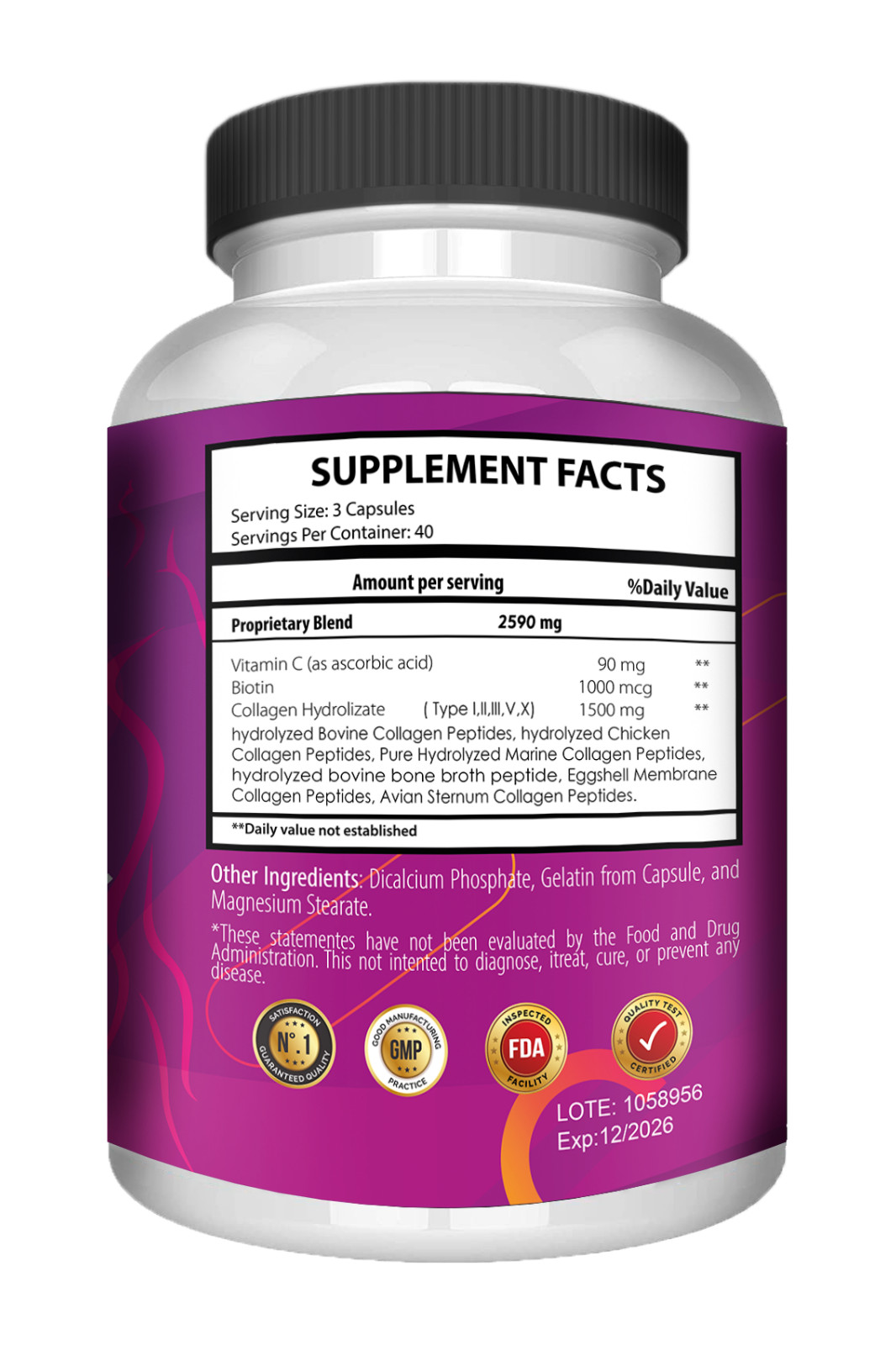 Vitamisan Super Multi Collagen Complex C 120 Capsules – Types I II III V X