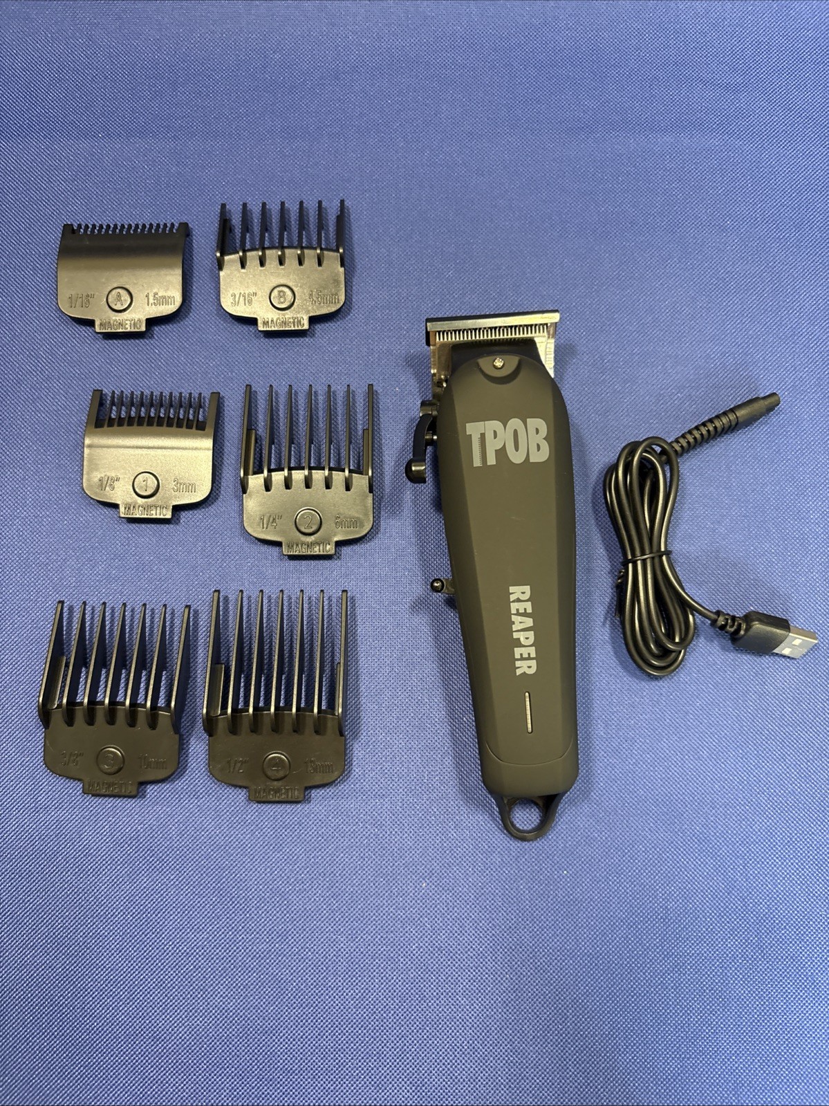 TPOB REAPER Rechargeable Hair Clipper, USB Charging, Black, Unisex