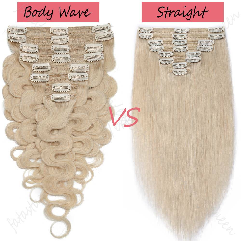 Extra Thick 150g+ Double Weft Clip In Human Hair Extensions Full Head 10-24 Inch