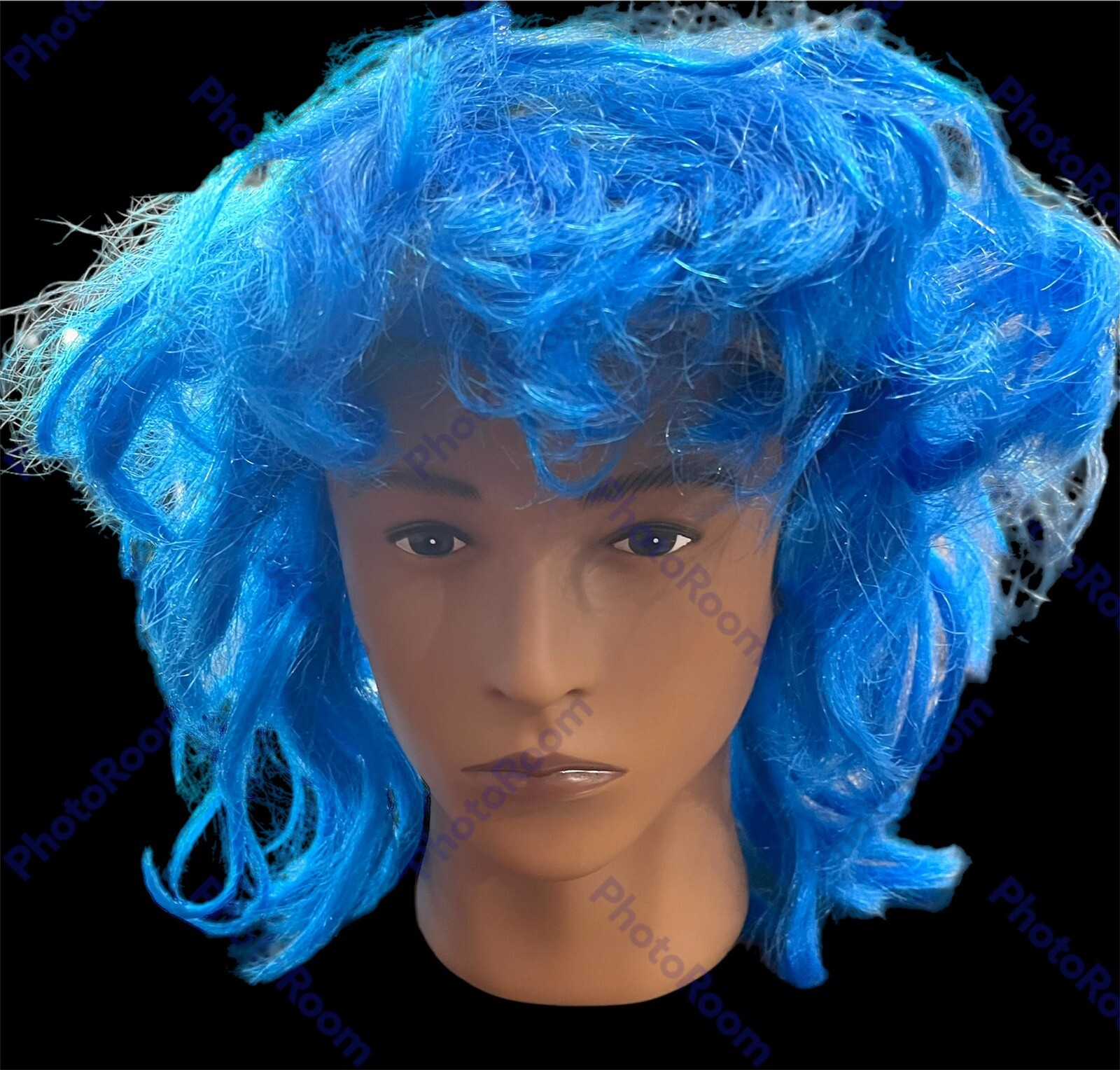 *Short / Medium Blue Wig For Costume Dress Up One Size Adult or Teens