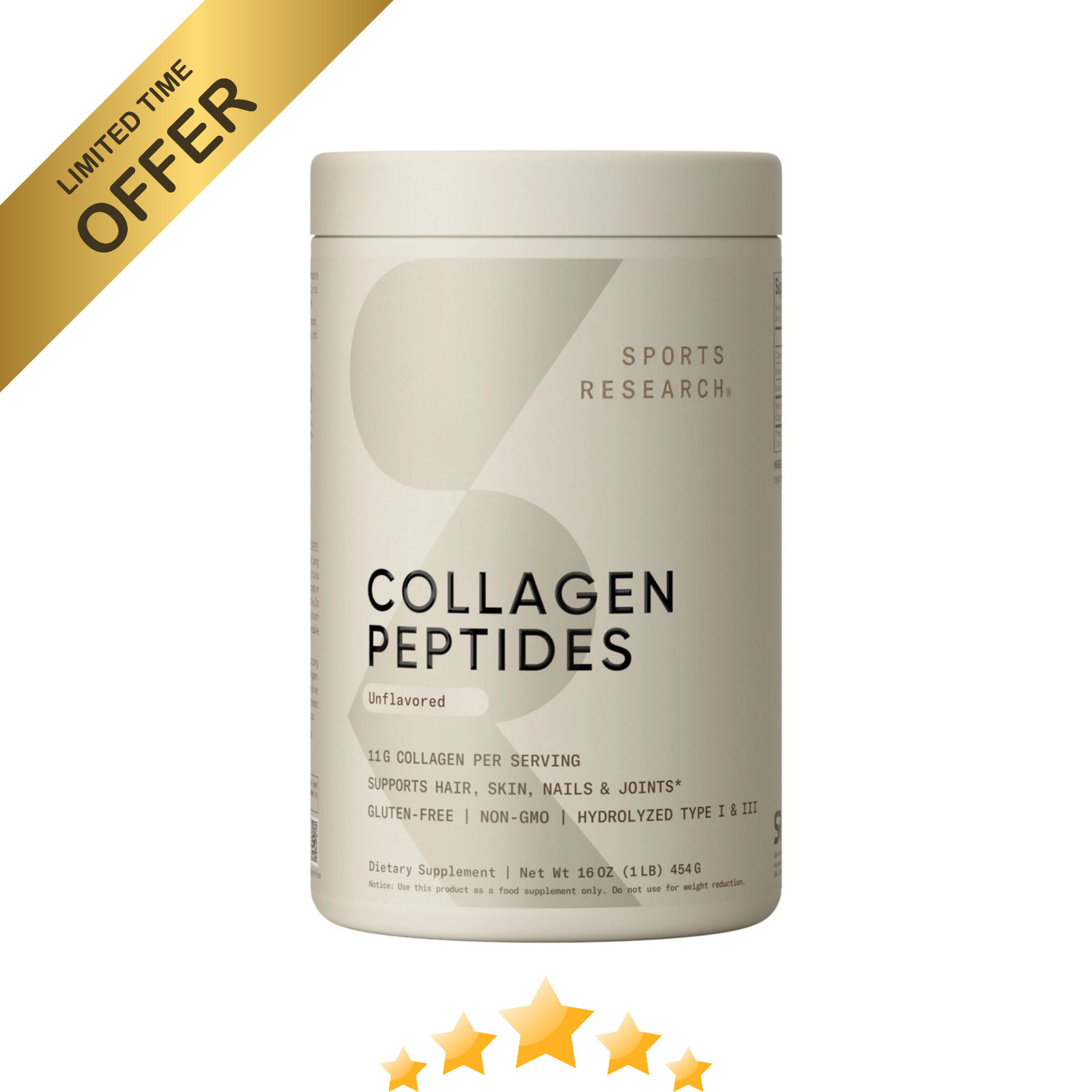 Collagen Peptides for Women & Men Hydrolyzed Type 1 & 3 Collagen Powder Protein