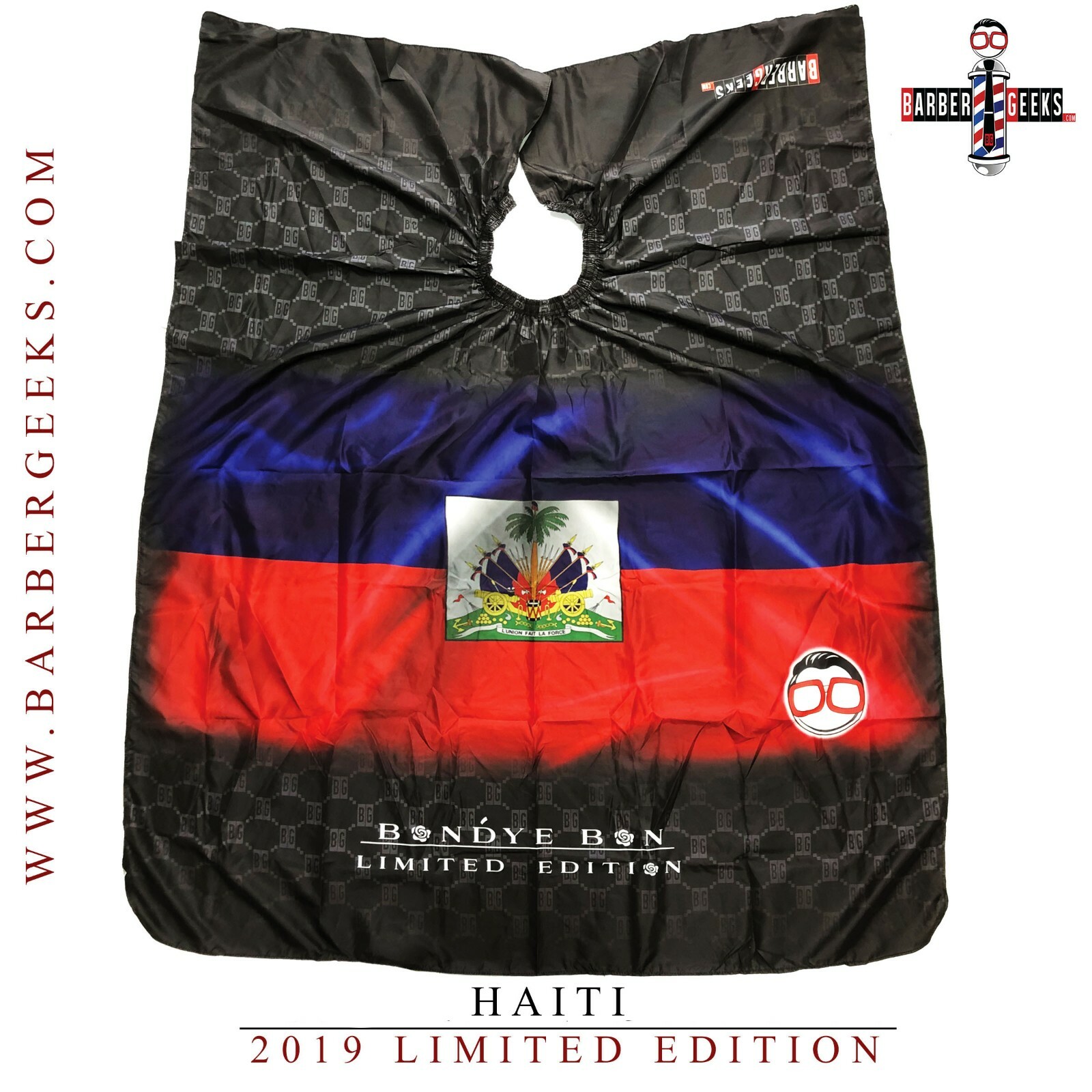 BarberGeeks Professional Flag Barber Cape limited edition cutting cape