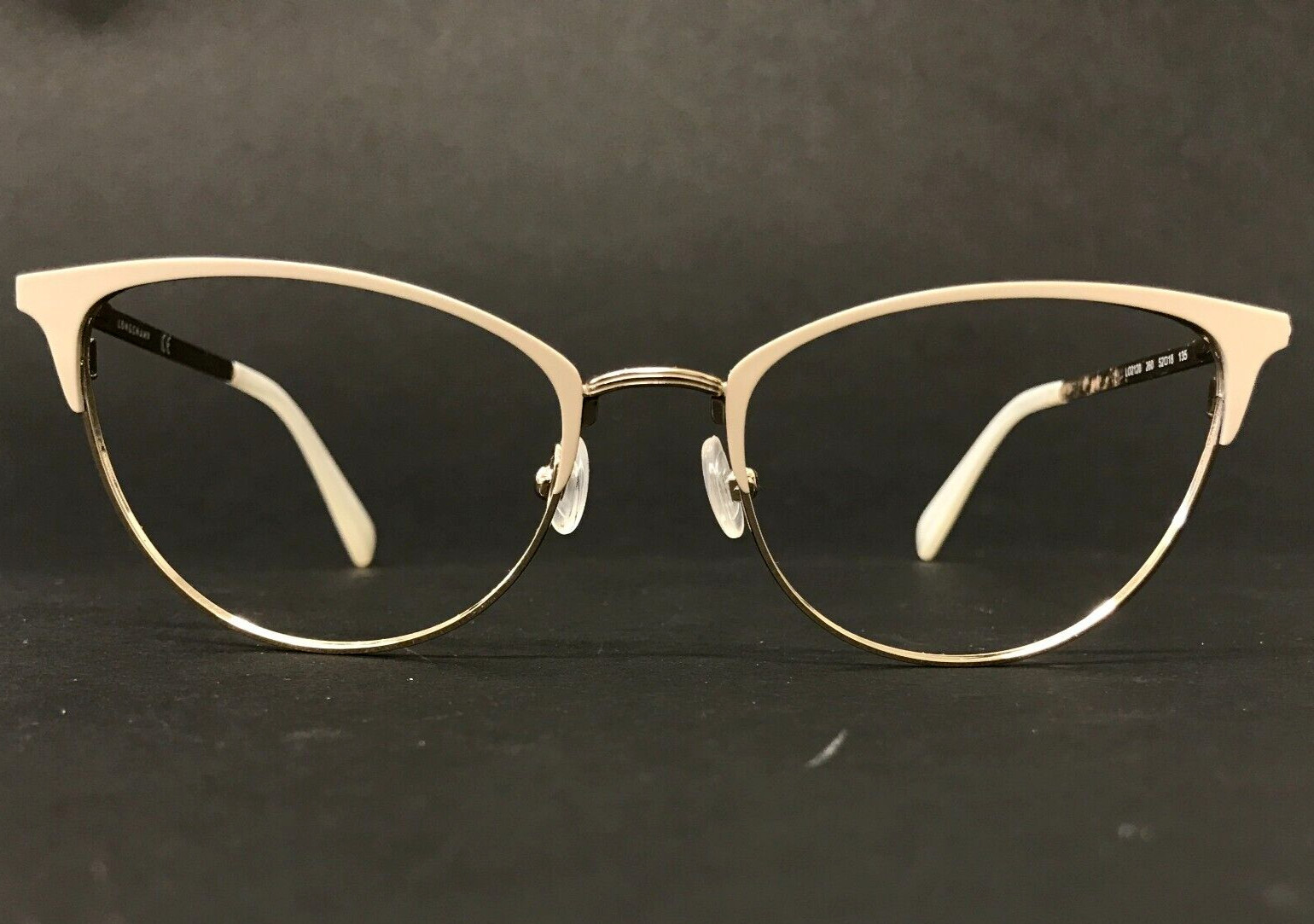 Longchamp Eyeglasses Frames LO2120 260 Nude Gold Cat Eye Full Rim 52-18-135