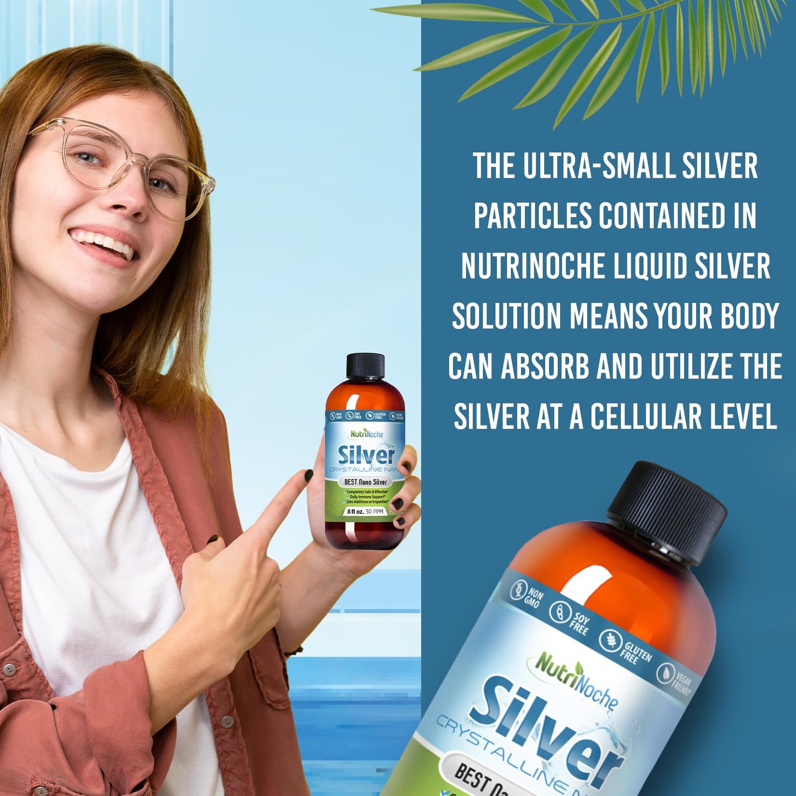 Nutrinoche Colloidal Silver Liquid Supplement – Premium Silver For Immune