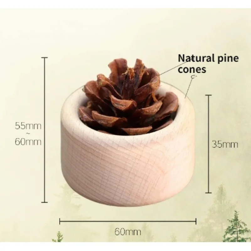 Wooden Nut Diffuser for Essential Oils – Car Air Freshener Aromatherapy