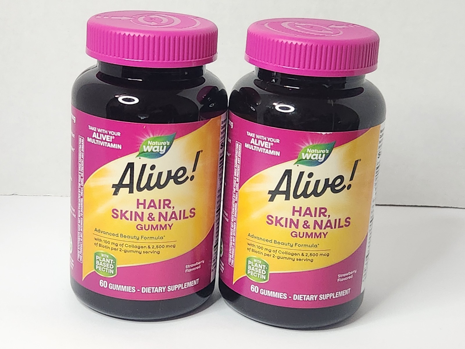 2 Alive Hair, Skin, Nails gummy gummies 60 ct exp: 12/31/2026