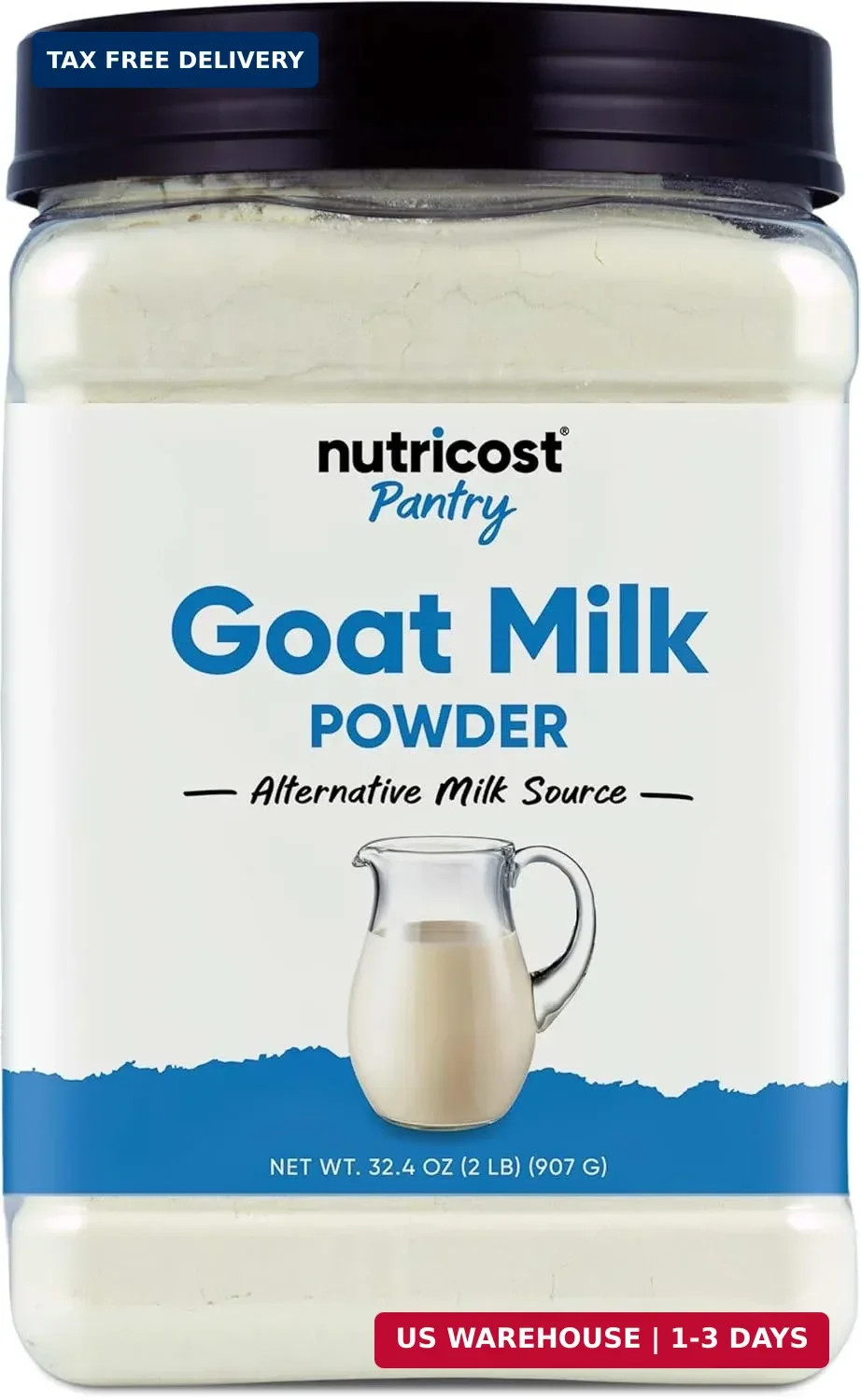 Nutricost Goat Milk Powder 2 LB Unflavored – Gluten-Free, Non-GMO