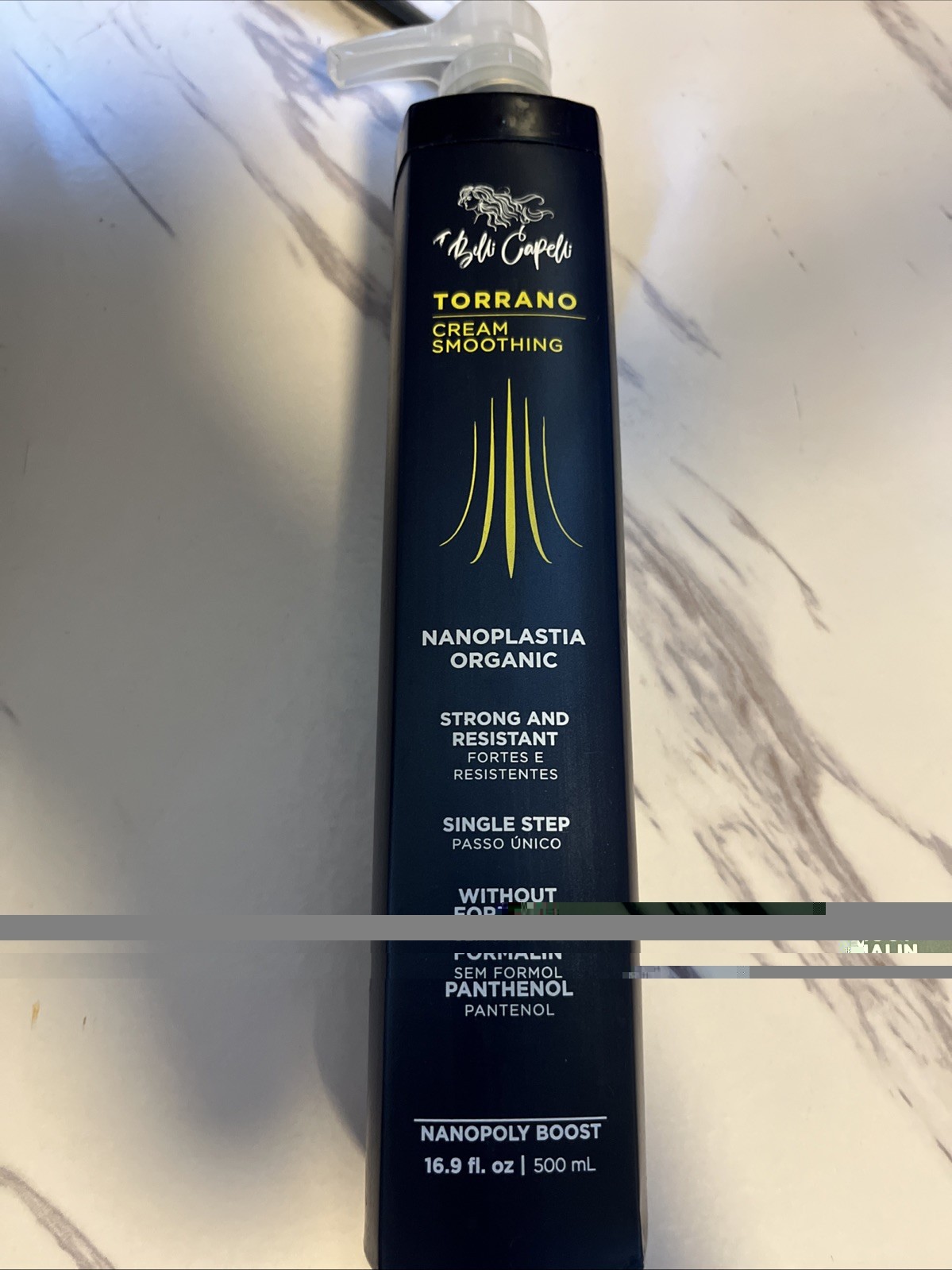 I Belli Capelli Torrano Keratin Hair Treatment 16.9 oz/ 500 mL• CREAM SMOOTHING