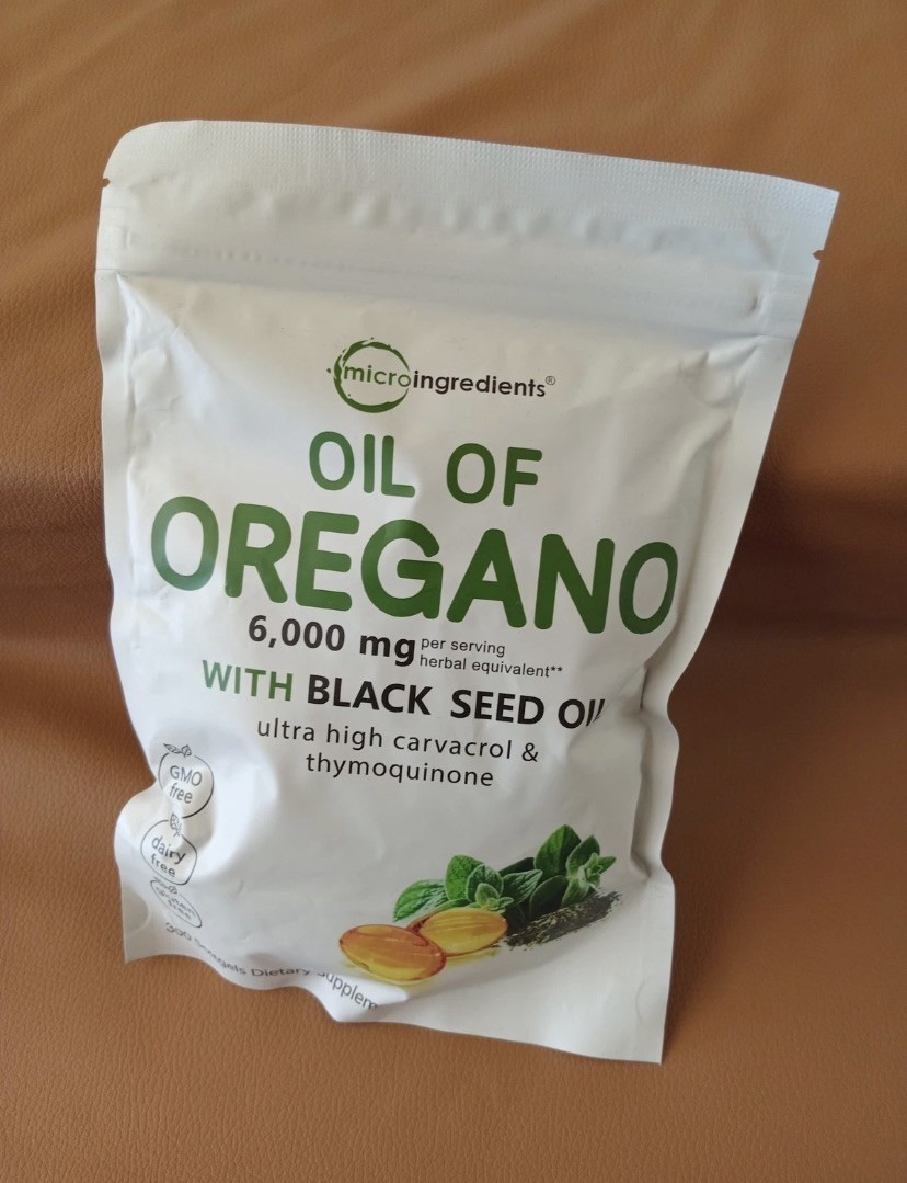 Oil of Oregano 6000mg Black Seed Oil Softgel Vegan Herbal Supplement