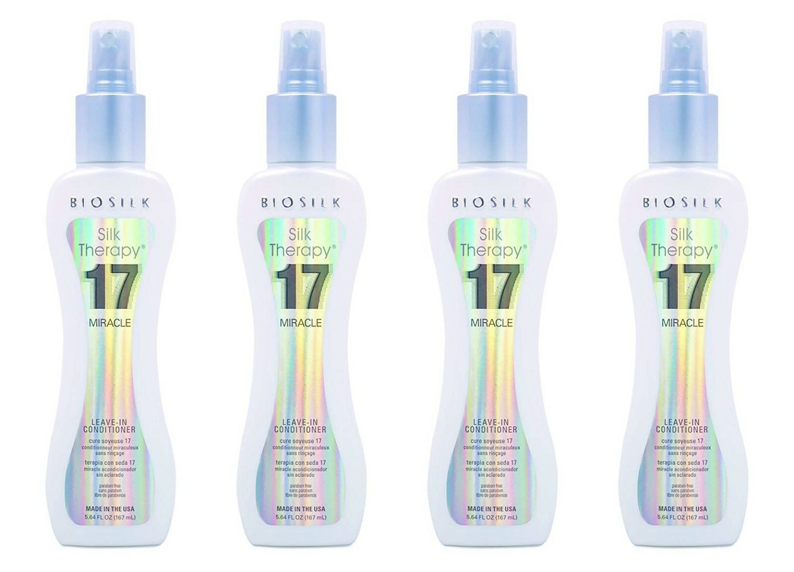 BioSilk Therapy 17 Miracle Leave in Conditioner 5.64 oz (Pack of 4)