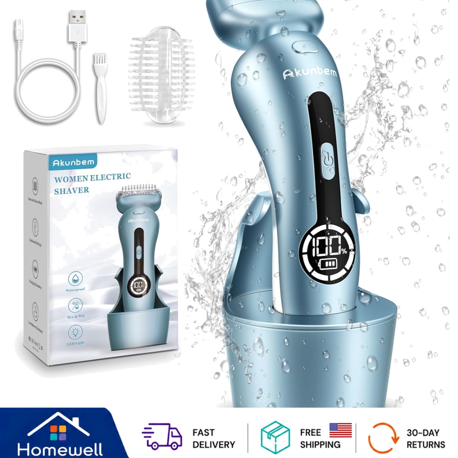 Electric Razors for Women for Legs Bikini Trimmer Electric Shaver for Women U…
