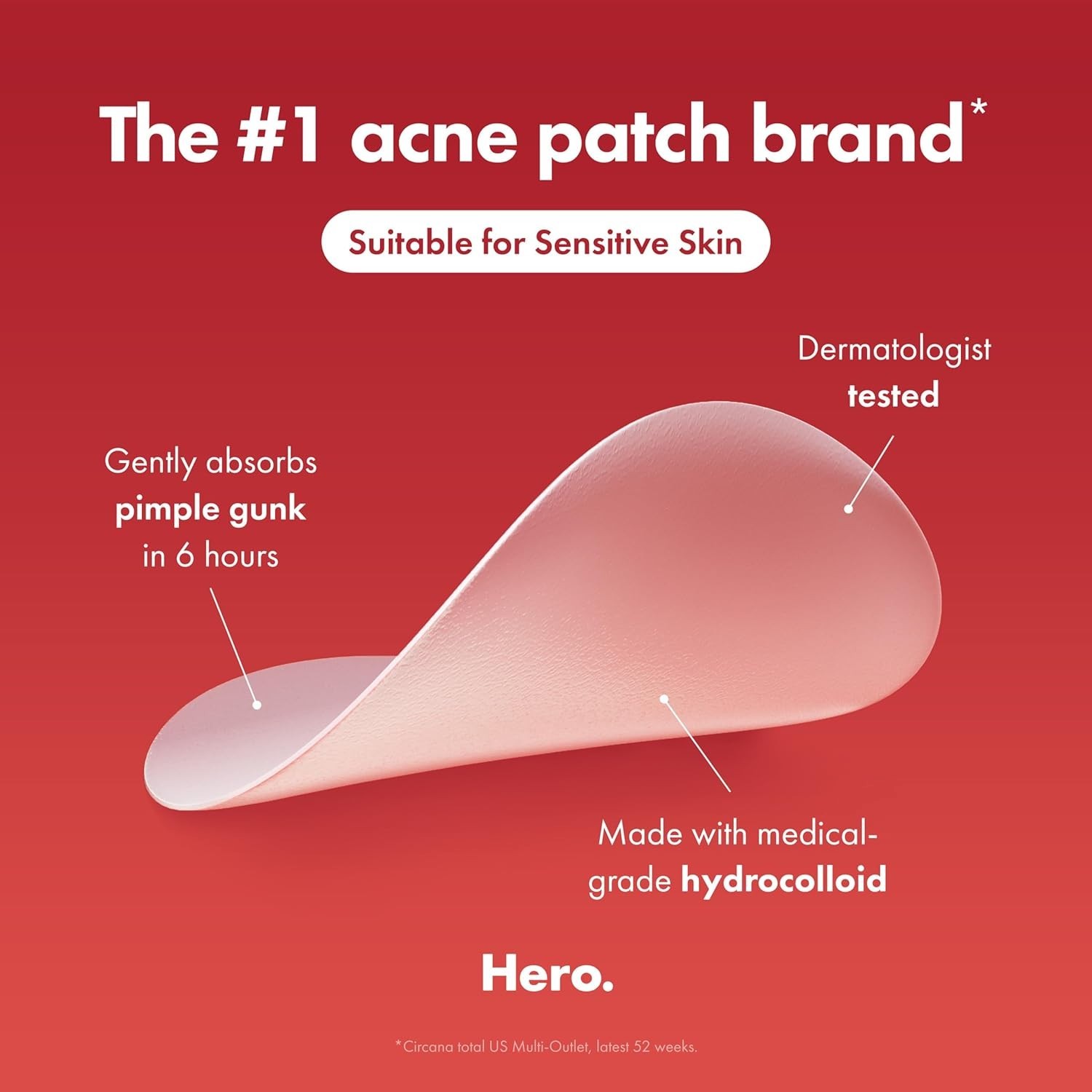 Mighty Patch Original Patch from Hero Cosmetics – #1 Hydrocolloid Acne Pimple Pa