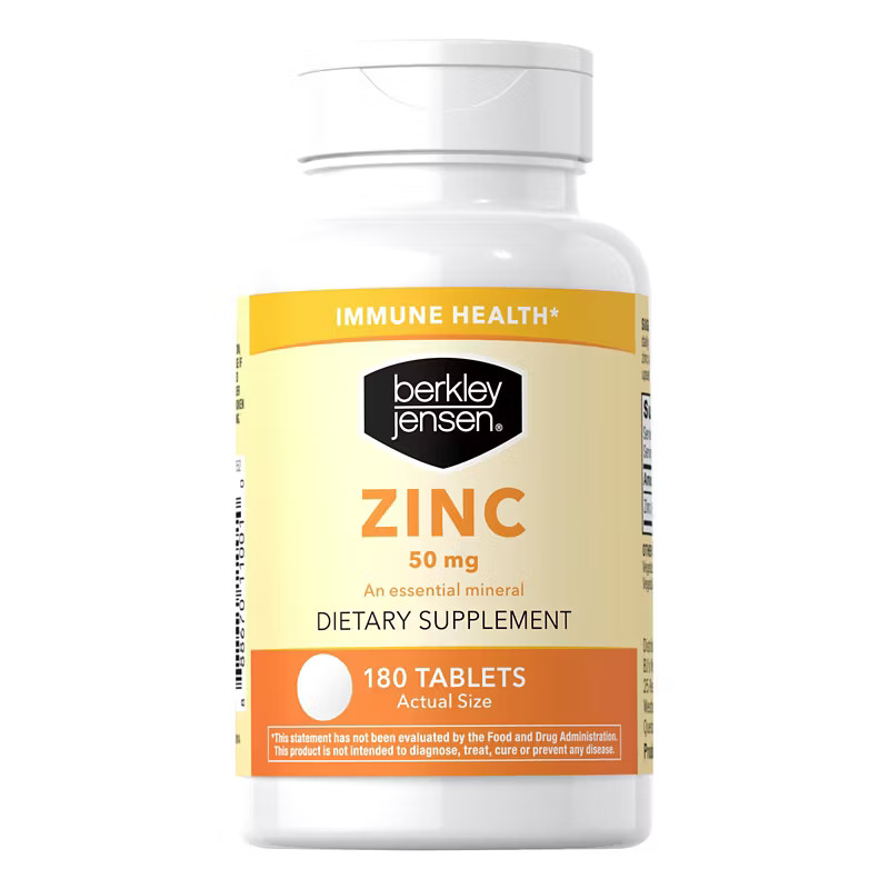 Zinc 50mg 180 Tablets Supplement High Potency Gluten Free EXP-8/27