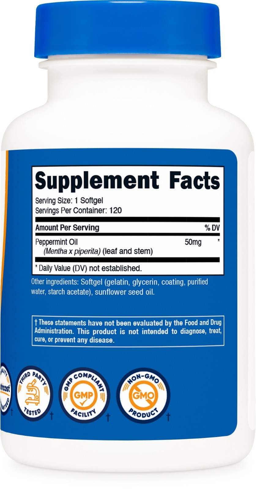 Nutricost Peppermint Oil Softgels (120 SFG) (50 MG) – Gluten Free & GMO Free