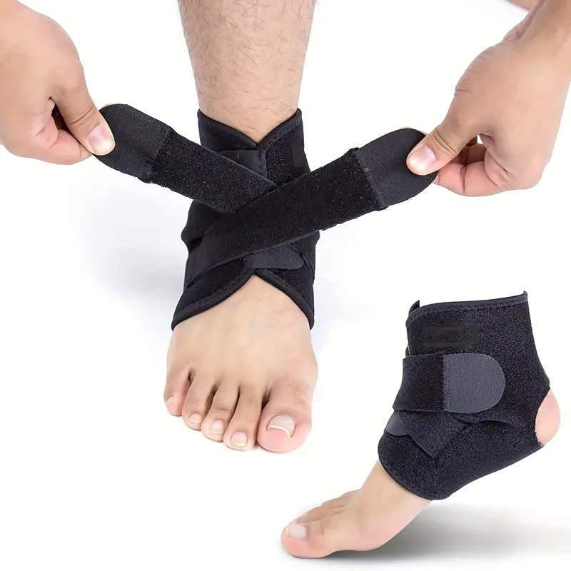 2× Adjustable Strap Sports Ankle Brace Breathable Compression Wrap Ankle Support