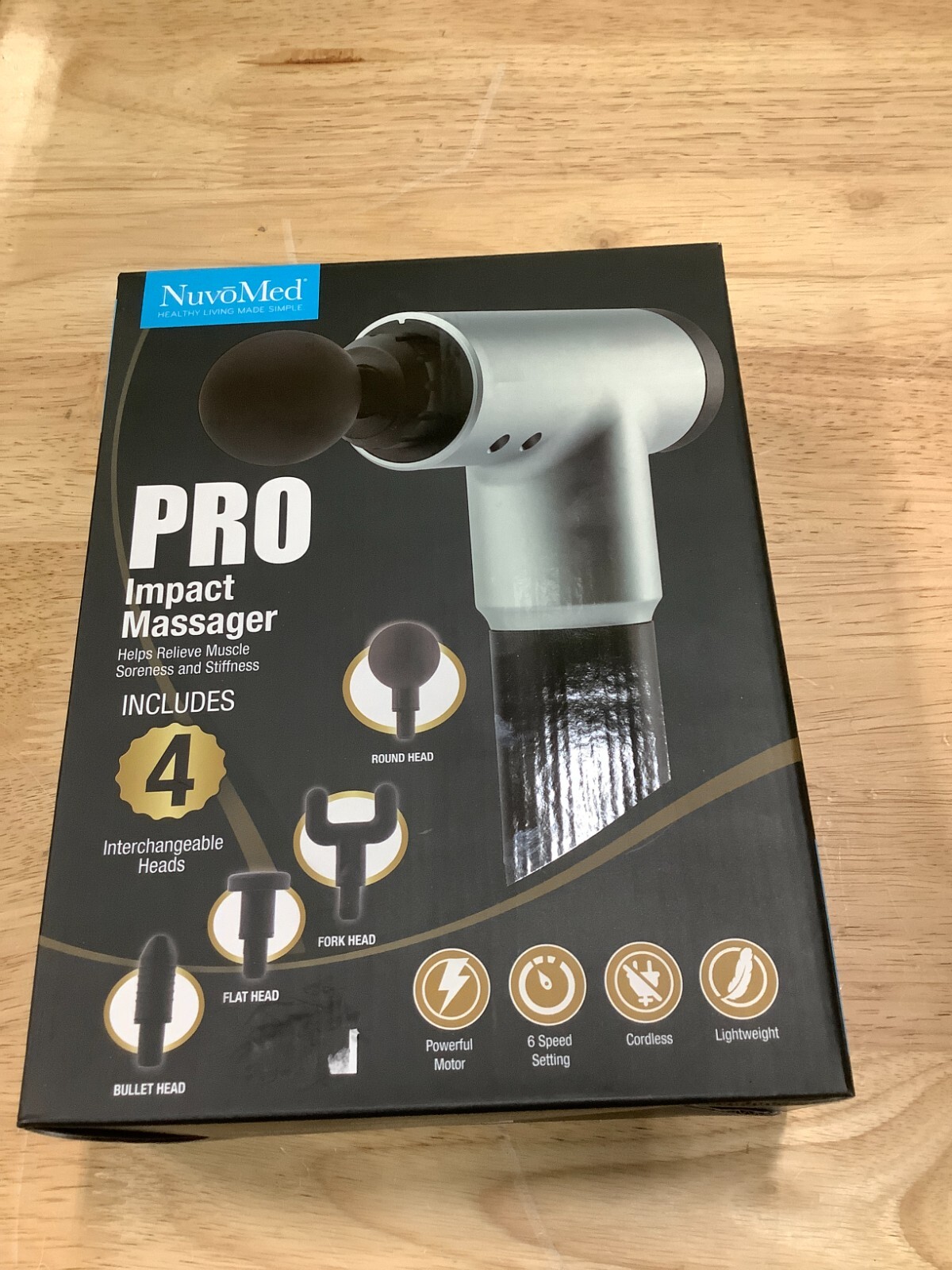 NuvoMed PRO Impact Massager 4 Interchangeable Heads- NEW SEALED