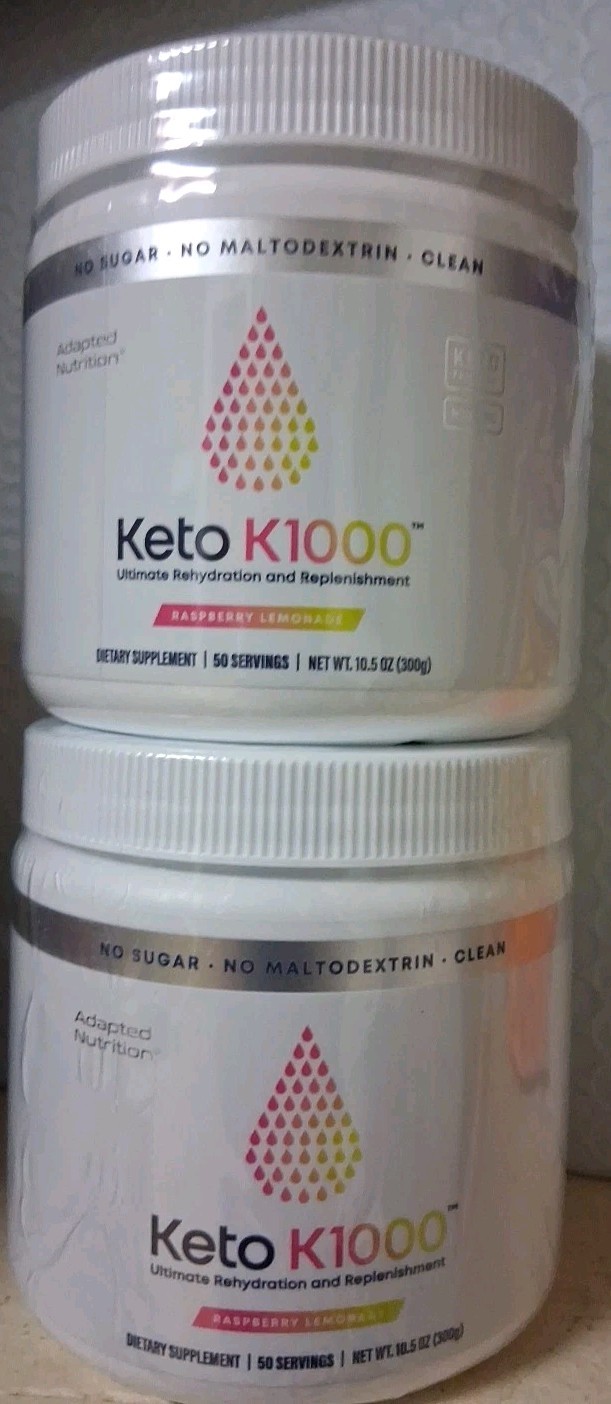 Hi-Lyte Keto K1000 Hydration Electrolyte Powder, No Sugar 2 JARS 100 Sev Total