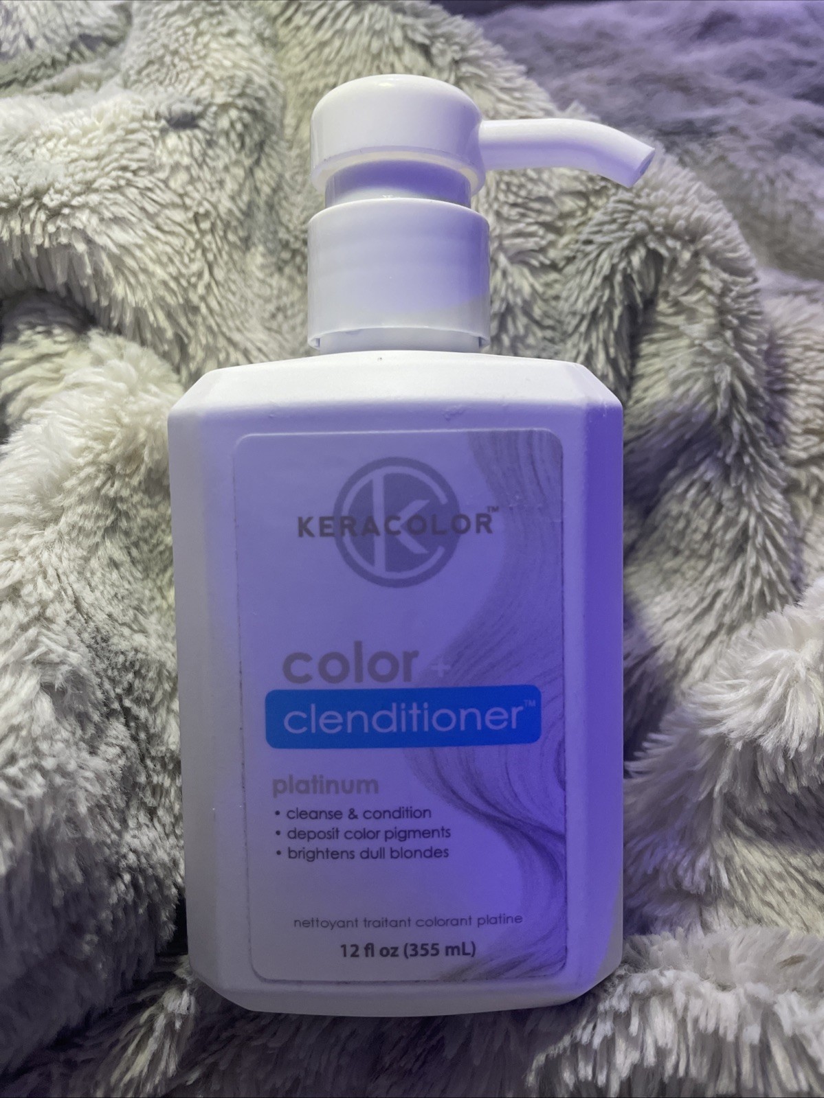 KeraColor Color Clenditioner – Platinum, 12 oz