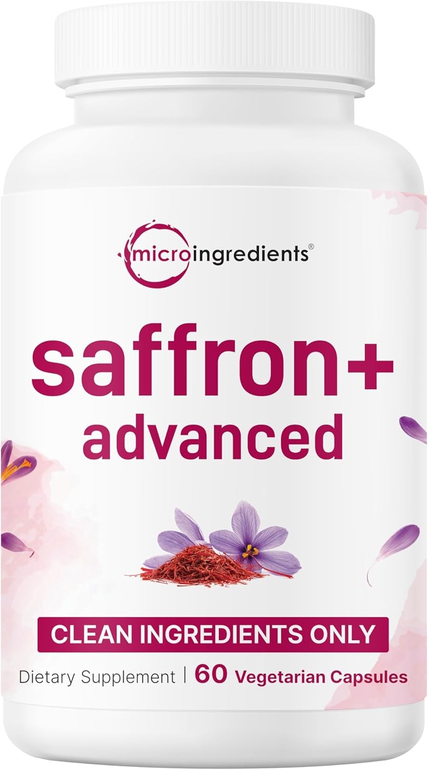 Micro Ingredients Saffron+ Advanced Supplements, 60 Veggie Capsules ?C 10-in-1